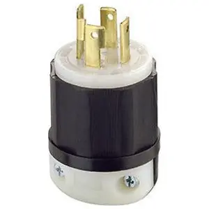 Black & White 2731 Locking Blade Plug Industrial Grade 30A 3-Phase 480V 3P4W