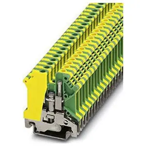 Phoenix Contact 0441504 Ground Terminal Block Screw Connection 24-10 AWG 6.2mm W Green/Yellow