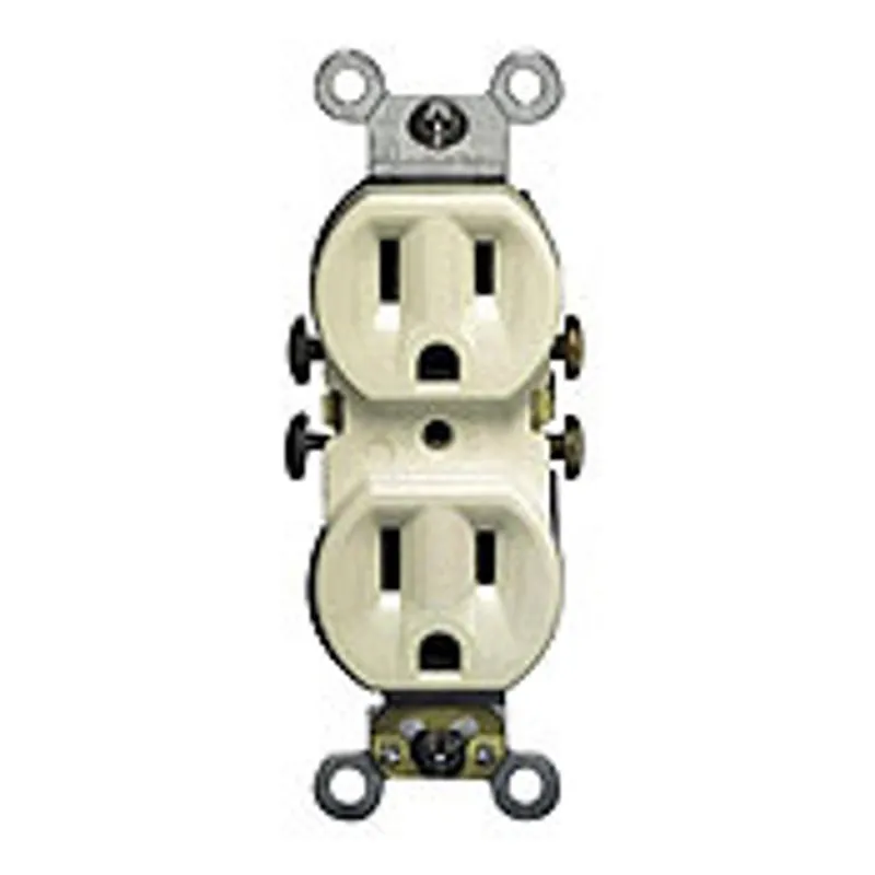 Leviton 5320-SI 15 Amp, 125 Volt, Duplex Receptacle, Ivory