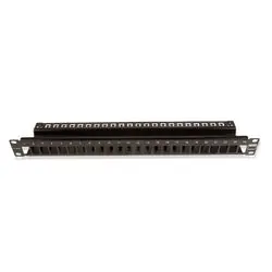 Siemon Company TM-PNLZ-24-01 Copper, Patch Panel, Tera / MAX, Empty, Shielded, 24 Openings, Flat, 1U
