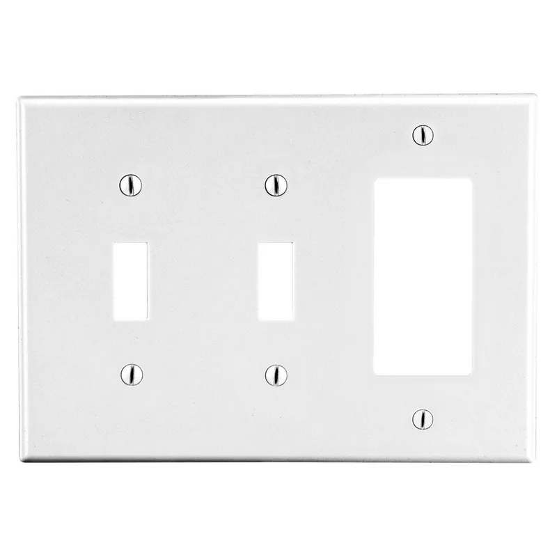 Hubbell Wiring Device-Kellems P226W HWDK WALLPLATE, 3-G, 2) TOG 1
