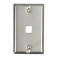 Belden AX102005 Stainless Steel Wall Mount Phone Plates 1-Port