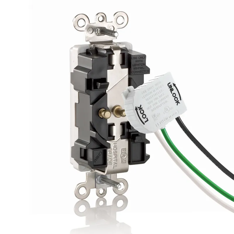 Leviton MT162-W 15-amp, 125-volt, Modular Receptacle, Tamper Resistant