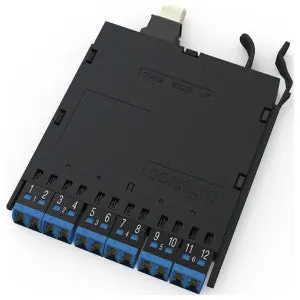 Corning ECM-UM12-04-89G Pretium EDGE LC to MTP Cassette Module Singlemode (OS2) (6) LC Duplex to MTP 12-Fiber