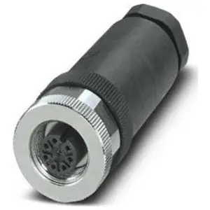 Phoenix Contact 1513347 SACC Series Circular Connector Zinc Die-Cast Nickel-Plated 30V 8-Position Socket Straight M12 54 mm L