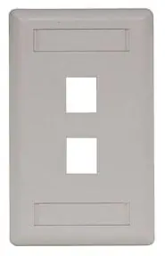 Hubbell IFP12OW Single-Gang Keystone Wall Plate 2-Port Replacement MPN