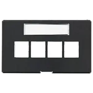 Leviton 49910-HE4 QuickPort Modular Furniture Faceplate 4-Port