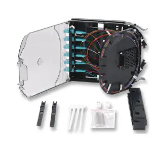 Corning CCH-CS12-E4-P00TE Closet Connector Housing Splice Cassette Pigtailed 12 Fiber LC PC Duplex OM3