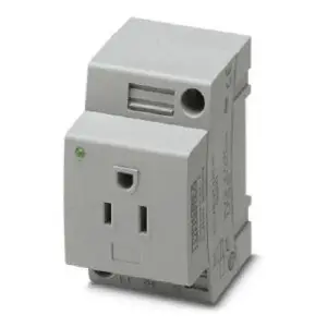 Phoenix Contact 0804155 Socket Nylon Gray 125V ac 15A 75 H x 45 W x 57.5 mm D