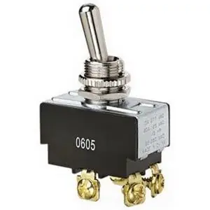 Ideal Industries 774014 1-1/2 Hp 10/20 Amp 125 to 277 VAC DPST On-Off Screw Terminal Heavy Duty Toggle Switch