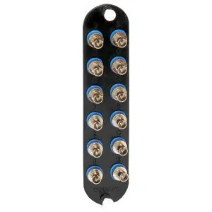 Corning CCH-CP12-19T Closet Connector Housing With ST Adapters Singlemode (OS2) (12) Simplex Adapters for 12-Strand Fiber Blue