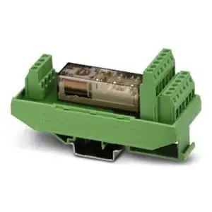 Phoenix Contact 2981444 PSR Series Coupling Relay 250V ac/dc 6A 24V ac/dc Coil DIN-Rail Mount Screw Terminal Green 111 H x 40 W x 55 D mm