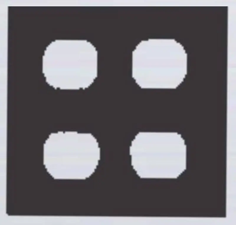 Mulberry 97802 2 Gang Quadplex Wall Plate, Oversized, Stainless Steel