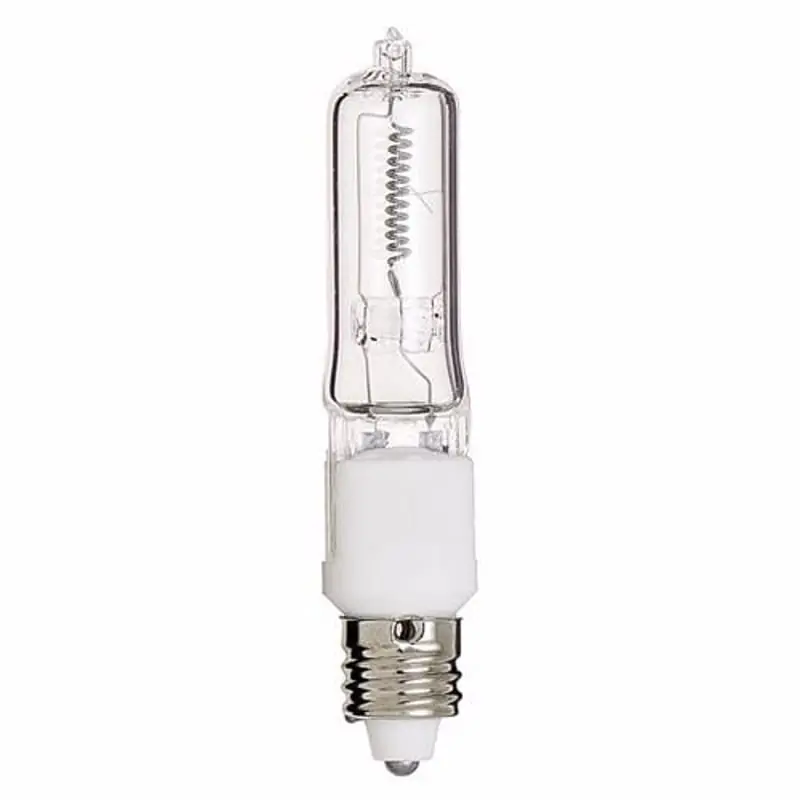 Satco S3162 Halogen Lamp 50 Watt T4 Mini Candelabra Base 120 Volt
