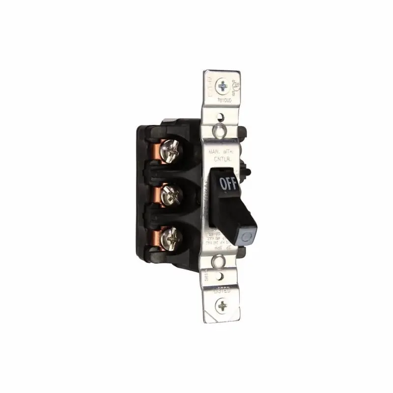 Eaton AH7810UD 30 Amp, 3 Pole, Manual Motor Controller Toggle Switch, Black