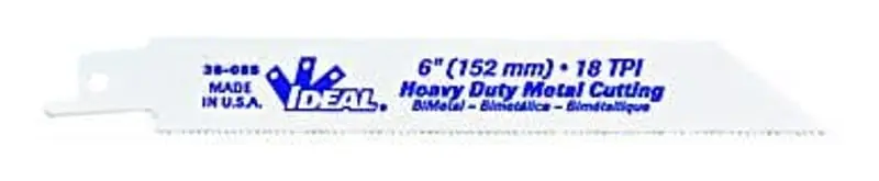 Ideal 36-086 8IN x 3/4IN x .050, 10/14TPI Reciprocating Blade, Heavy-Duty Metal Cutting