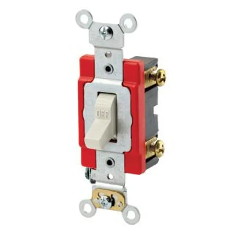 LEVITON 1221-2T AC Quiet Toggle Switch 20 Amp 120/277 Volt Light Almond