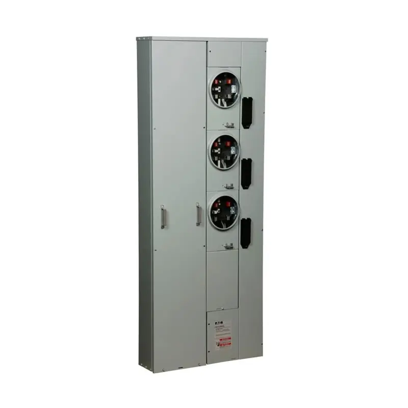 Eaton 1MP3206RRLB 200 Amp, 3 Meter Ringless Meter Pack, Horn Bypass, 600 Amp Bus
