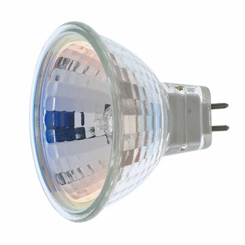 Satco S1956 Halogen Lamp 20 Watt MR16 Miniature 2 Pin Round Base 12 Volt