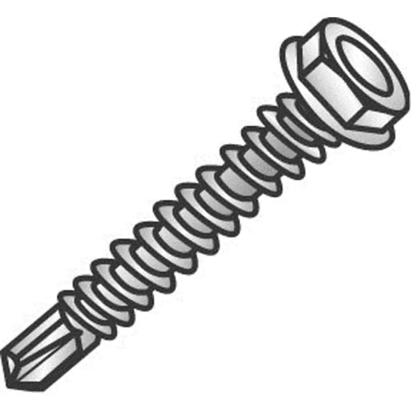CULLY 79012J 10-16 x 3/4IN Tek Screws, Hex Washer Head, Zinc, 100/Jar