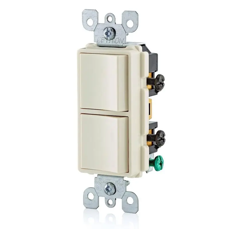 Leviton 5641-T Combination Switch 15 Amp 120/277 Volt Light Almond