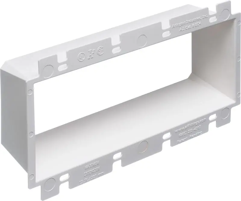 Arlington BE4 4 Gang Box Extender, Old Work, Fire Rated