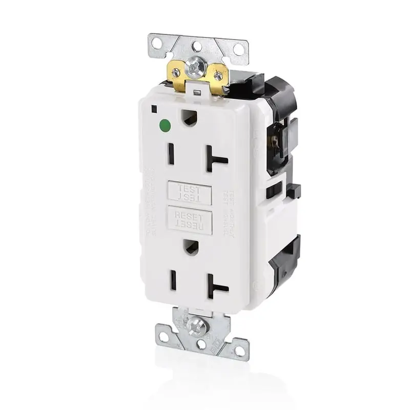 LEVITON MGFN2-HGW Self-Test GFCI Receptacle 20 Amp 125 Volt NEMA 5-20R