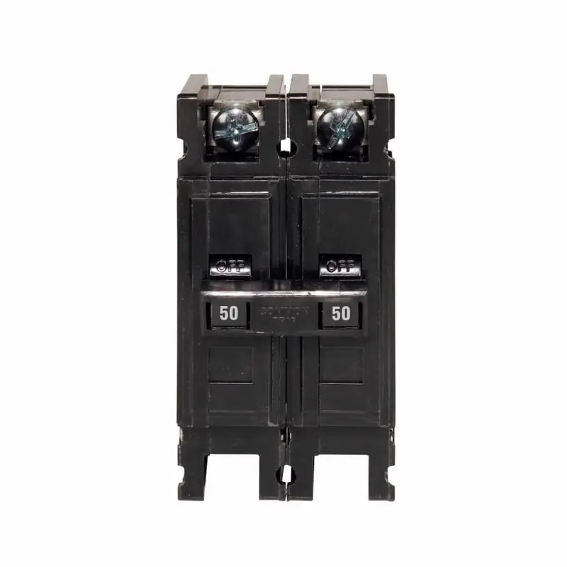 Eaton QC2050 QC, 2 Pole, 50 Amp, Plug-On Circuit Breaker, 120/240 Volt