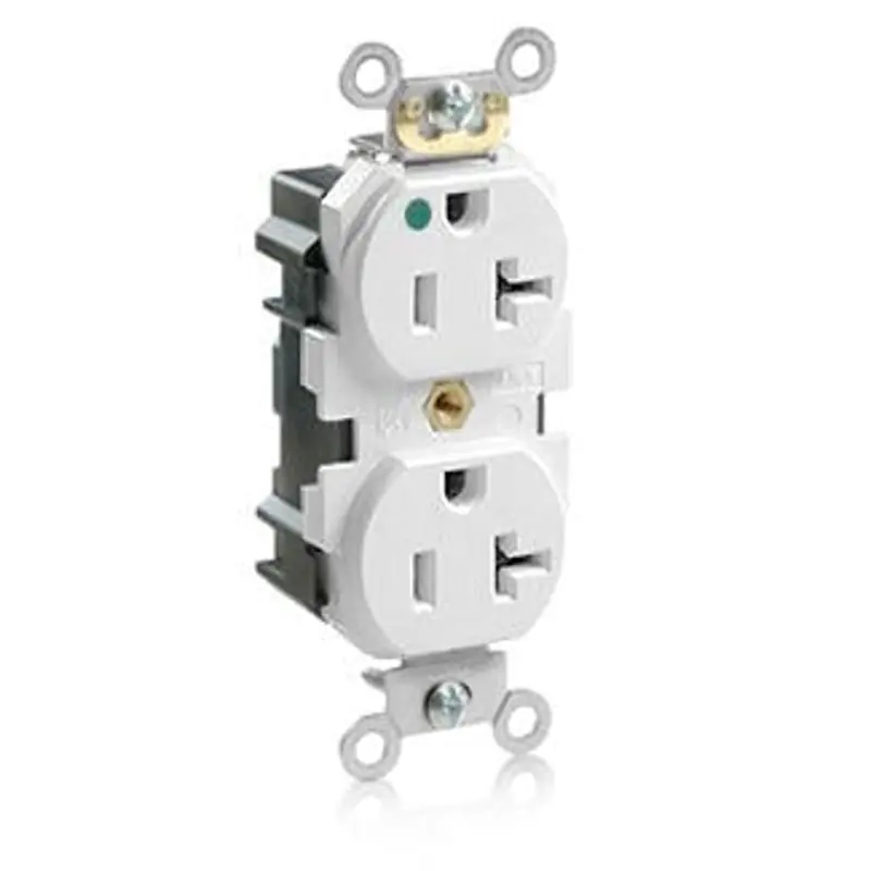 LEVITON M8300-HW Straight Blade Receptacle 20 Amp 125 Volt