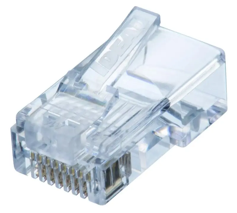 IDEAL 85-371 CAT5e Feed-Thru Modular Plugs, 50/Pack