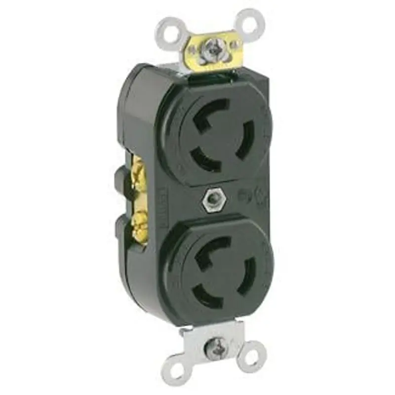 LEVITON 4700 Duplex Locking Receptacle 15 Amp 125 Volt NEMA L5-15R