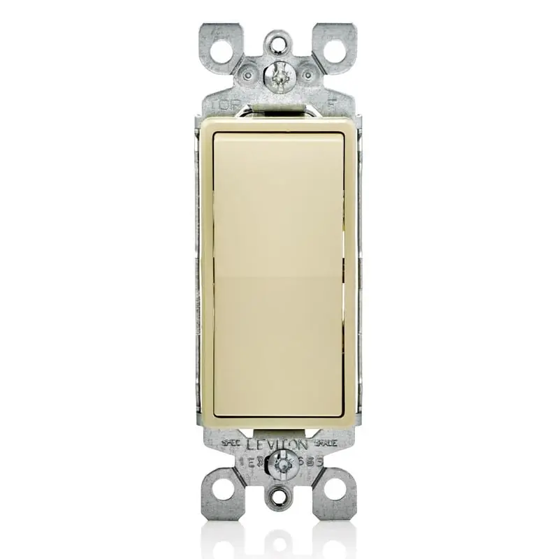 LEVITON 5611-2I AC Quiet Switch 15 Amp 120/277 Volt Ivory