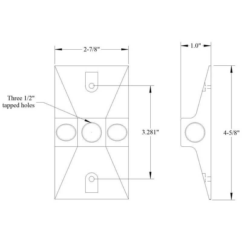 Mulberry 30361 1 Gang Rectangular Weatherproof Cover 3 Hubs Gray