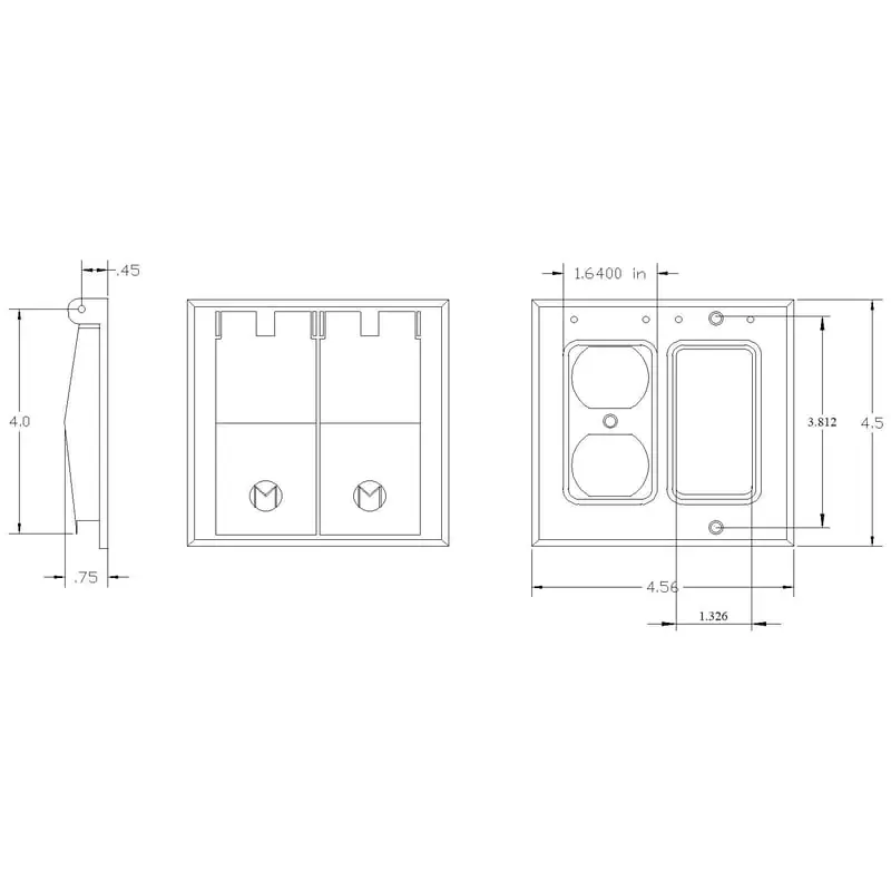 Mulberry 30472 2 Gang, Duplex /GFI Receptacle Combo Weatherproof Cover, Gray