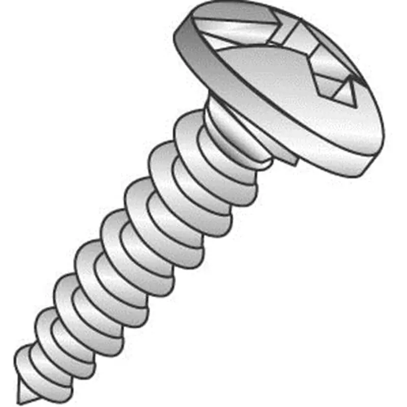 CULLY 18817J 8 x 1IN Sheet Metal Screws, Pan Head, Combo Phillips/Slotted, Zinc, 100/Jar