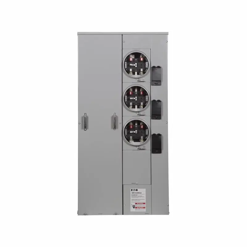 Eaton 1MP3124RRLB Ringless Meter Pack, Horn Bypass, 3 Meter Sockets, 125 Amp Per Position, 400 Amp Bus