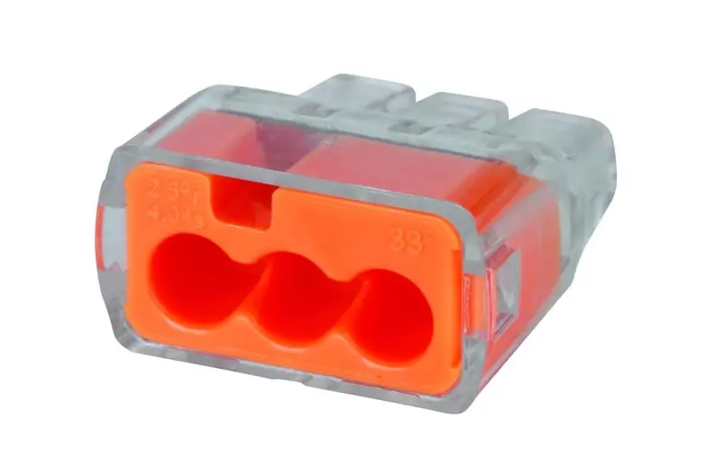 IDEAL 30-1033J 2 Port, 12 AWG, Orange, Push-In Wire Connector, Model 33, 250/Jar