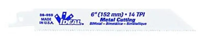 IDEAL 36-058 6IN x 3/4IN x .035, 24TPI Reciprocating Blade, Metal Cutting
