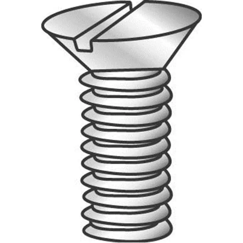 CULLY 50116J 6-32 x 1IN Machine Screws, Flat Head, Slotted, Zinc, 100/Jar