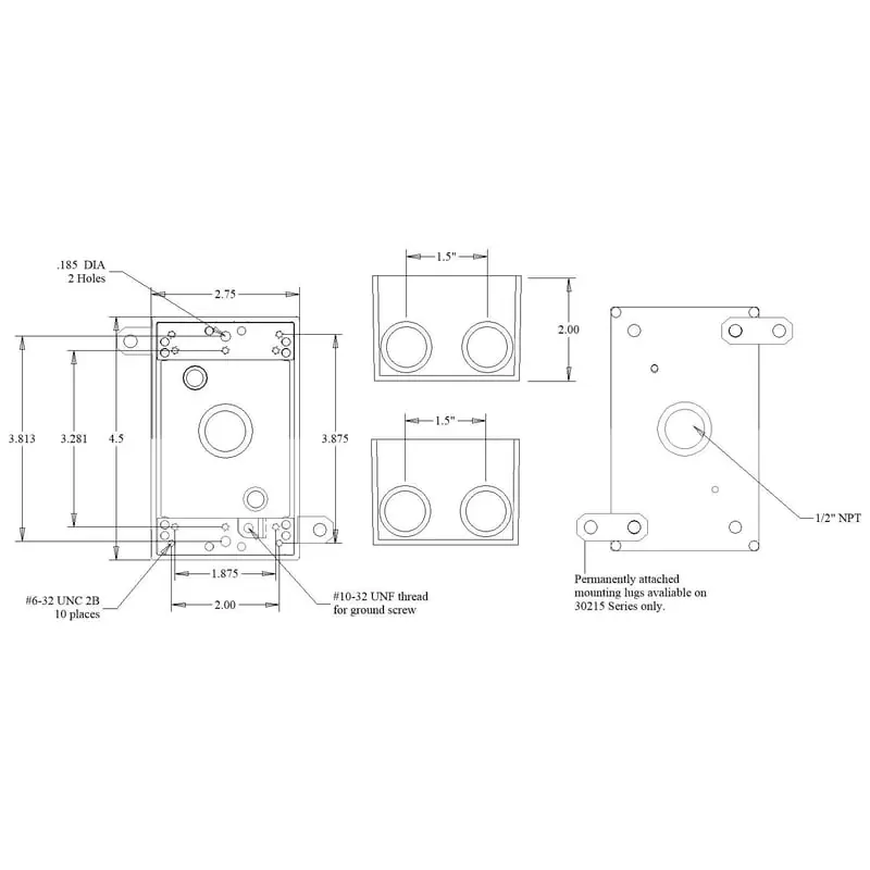 Mulberry 30215 1 Gang Weatherproof Box (5) 1/2IN Outlets