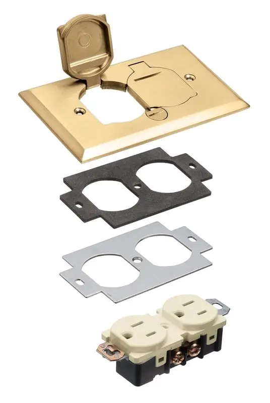 Arlington FLB5330MB 1 Gang Metallic Cover With Flip Lids Brass