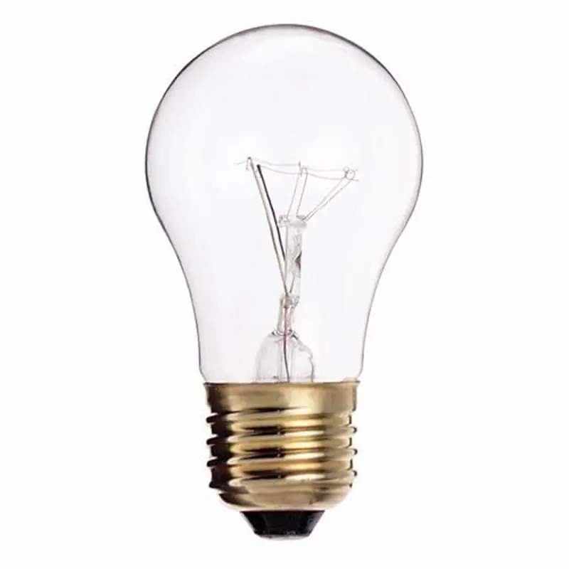 Satco S3810 40 Watt A15 Incandescent Appliance Lamp Medium Base 130/120 Volt