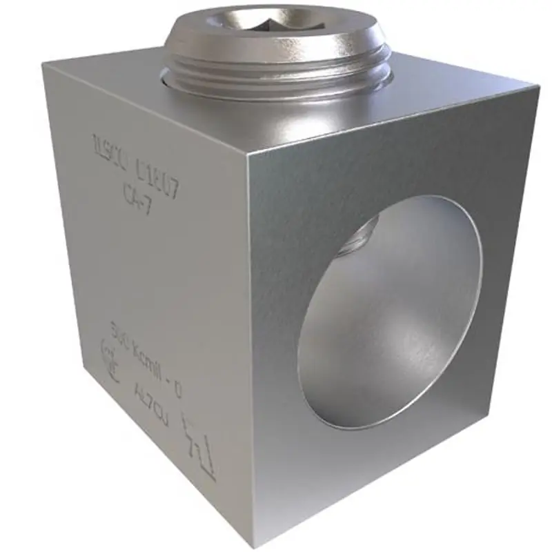 ILSCO CA7 Aluminum Box-Type Mechanical Lug, Conductor Range 500-1/0, 2 Holes