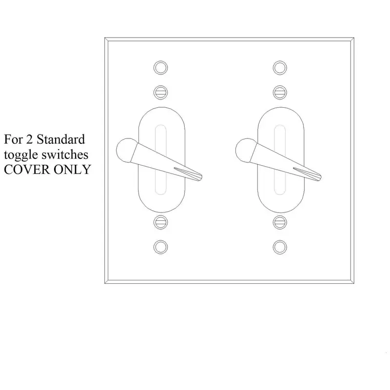 Mulberry 30496 2 Gang Weatherproof Toggle Switch Cover Cover Only