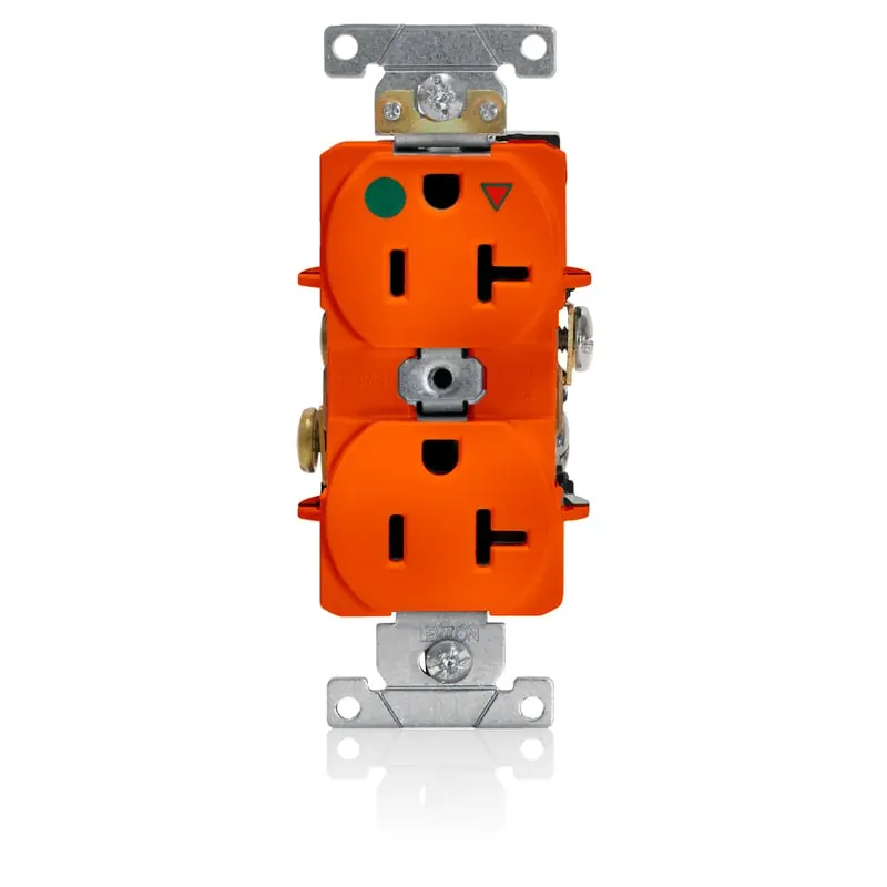 Leviton 8300-OIG Isolated Ground Straight Blade Receptacle 20 Amp 125 Volt