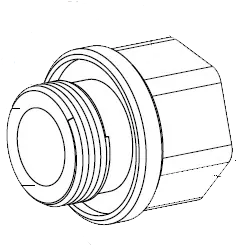 Bosch MIC-M25XNPT34 Adapter M25 to Three-Fourths NPT Stainless Steel