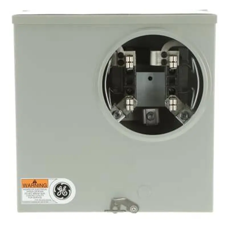 GE GEKS1DS1ATV 200 Amp Meter Socket, 4 Terminal, Solid Top, Side Feed