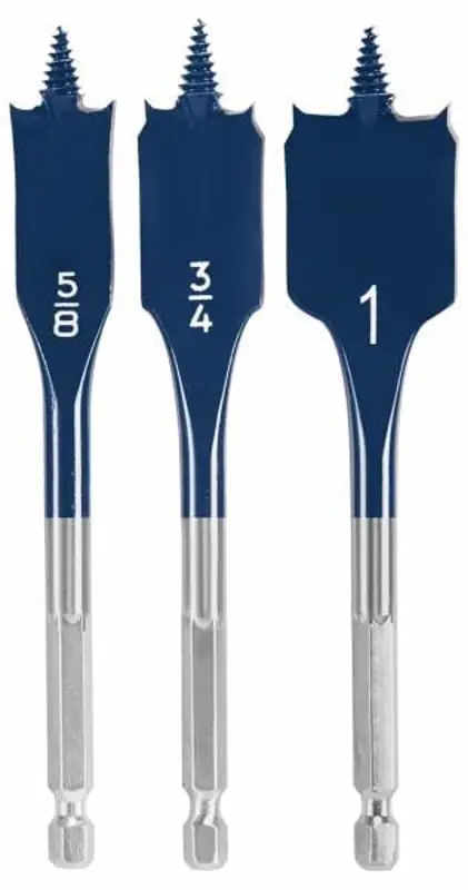 BOSCH DSB5003 3 Piece Daredevil Stubby Length Spade Bit Set