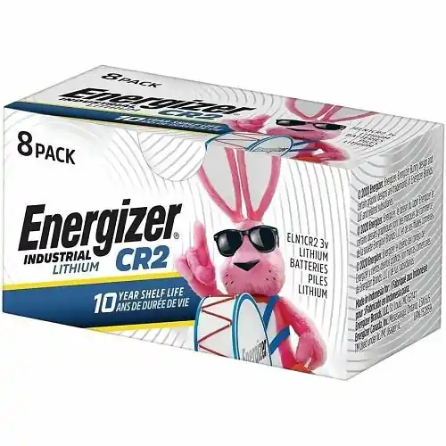 Energizer ELN1CR28 Industrial CR2 3V Lithium Batteries 8-Pack