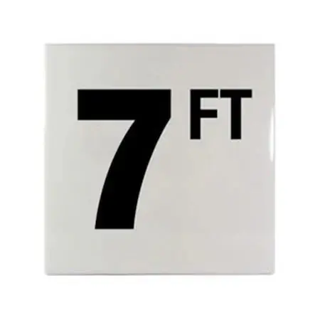Inlays C610070 Smooth Ceramic Tile 6 inches - 7 Feet